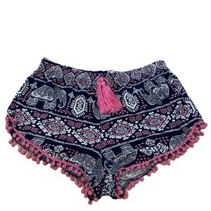 Women’s Elephant Tassel Shorts Size Small